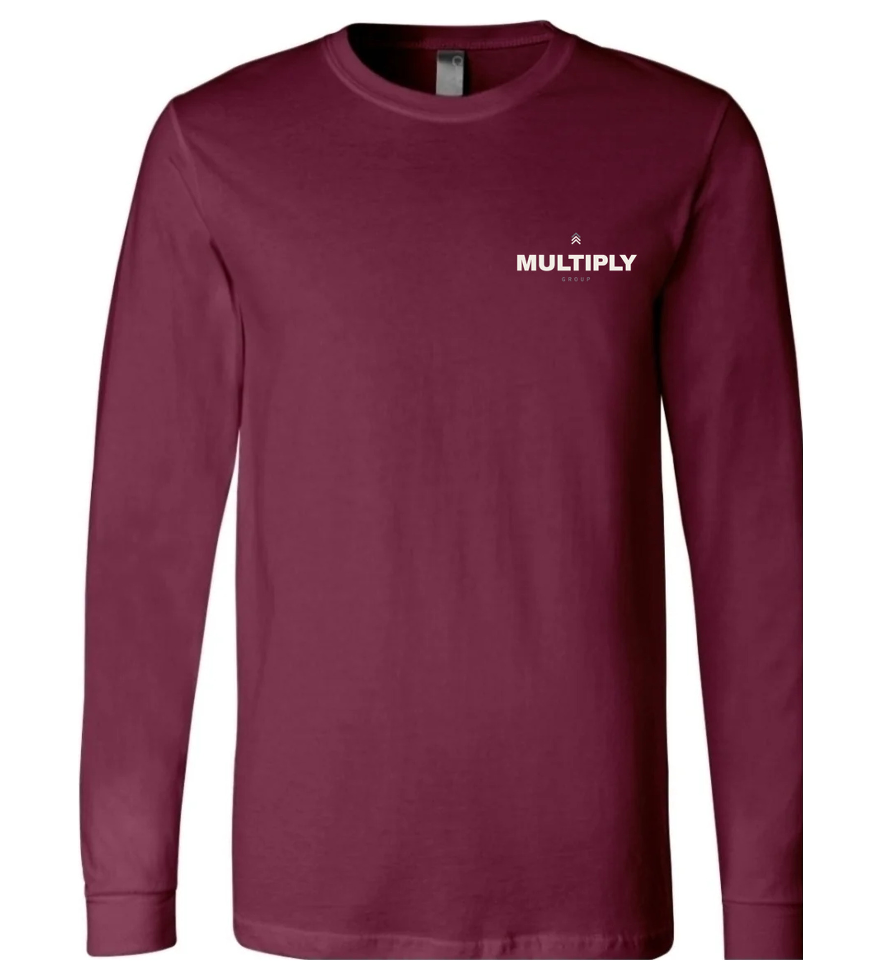 BELLA + CANVAS Unisex Jersey Long Sleeve Tee (BC3501) Maroon with Multiply Group
